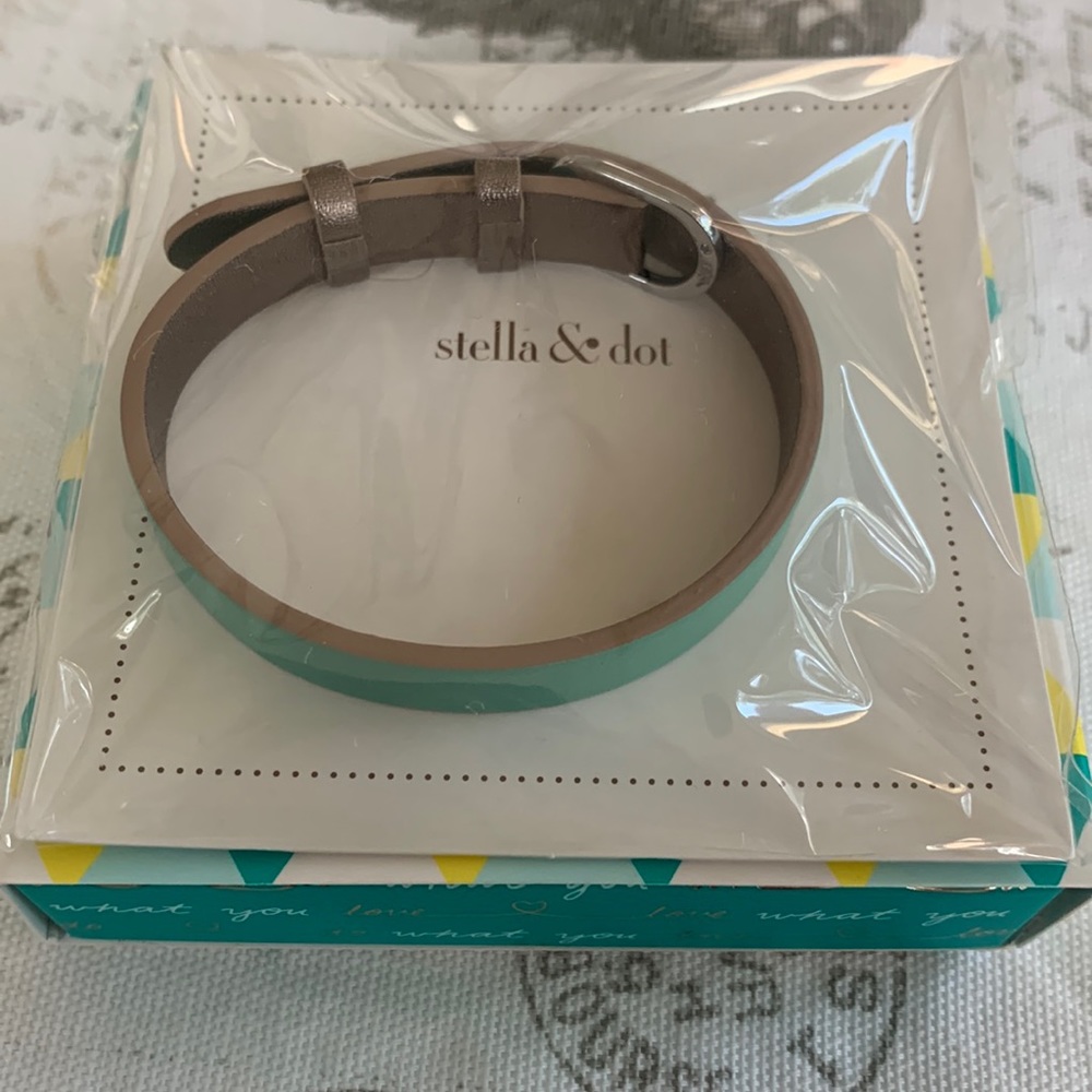 Aqua & Silver Stella & Dot Bracelet